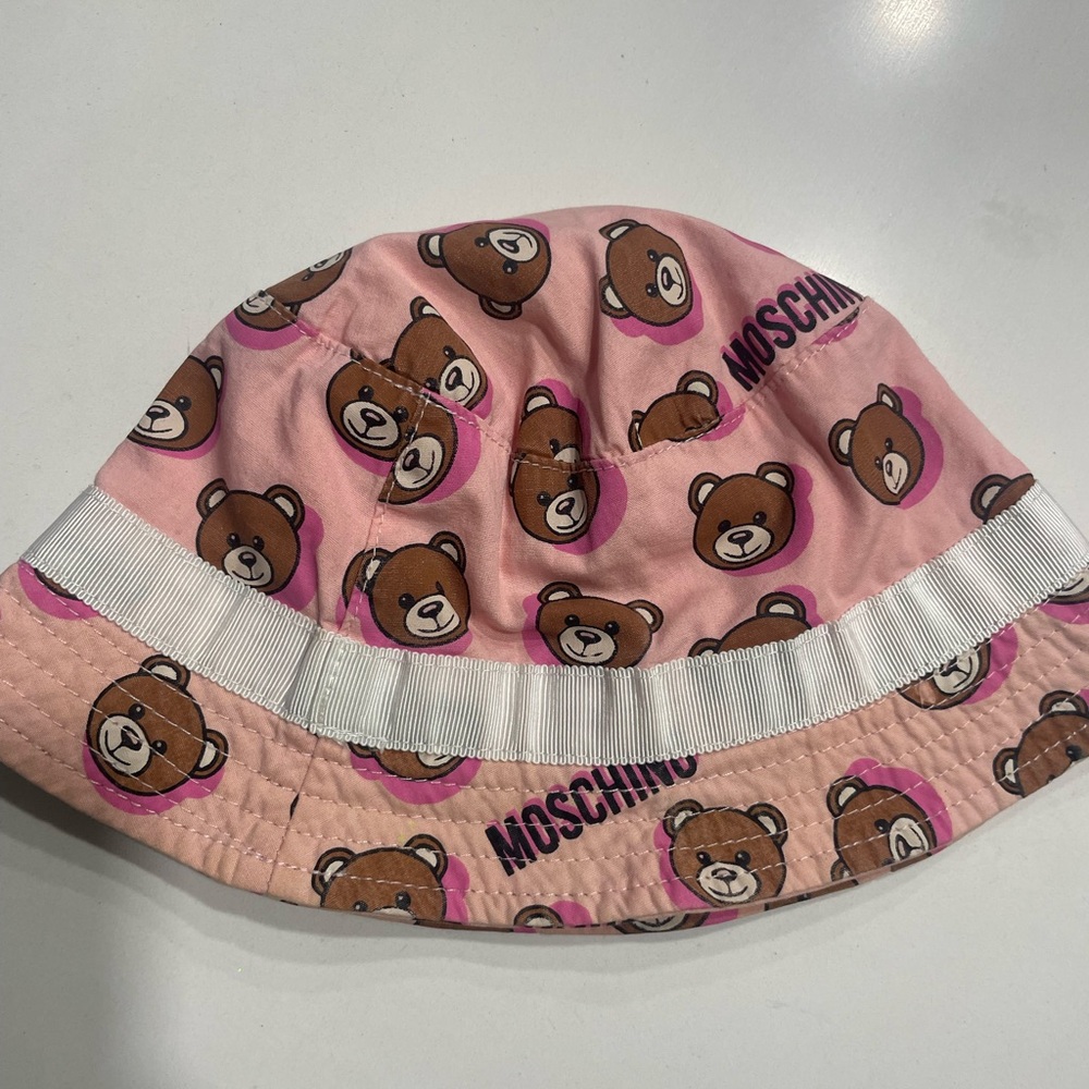 Moschino Pink Bear Patterned Kids Hat